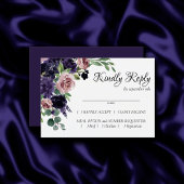 üppige Blüten | Rosa und Lila Blumenbeete RSVP Karte