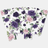 üppige Blüten | Royal Lila and Pink Rose Pattern Geschenkschachtel (Ungeklappt)