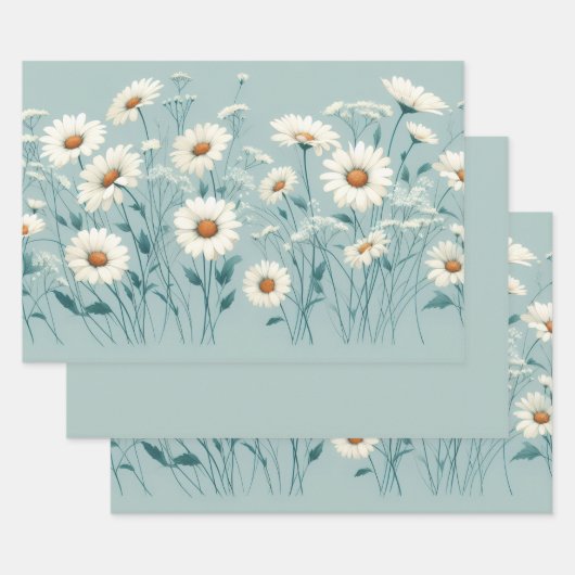 Üppige Daisy Geschenkpapier Set (Set)