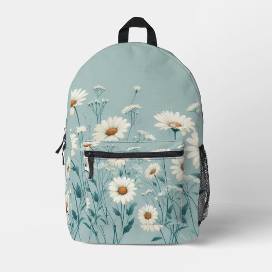Üppige Daisys Bedruckter Rucksack (Vorderseite)