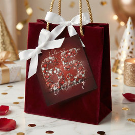 Üppige elegante Rubinrote Edelsteine 65. Geburtsta Geschenkanhänger