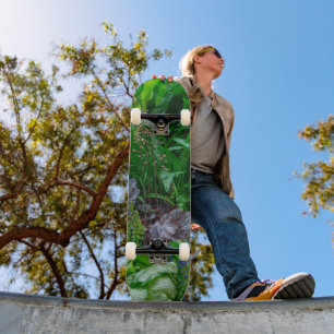 Üppige englische Cottage-Garten-Sommerblumen-Foto Skateboard