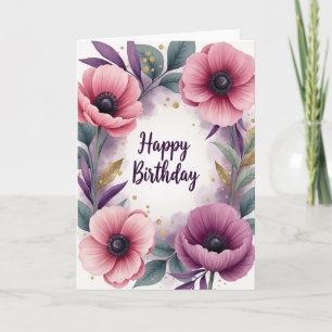 Üppige Florale Geburtstagskarte Karte
