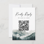 Üppige Gipfel Nebelwald Aquarell Antwort erbeten (Vorderseite)