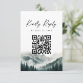 Üppige Gipfel Nebelwald Aquarell Antwort erbeten (Stehend Vorderseite)