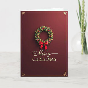Üppige Girlande Weihnachtskarte Karte