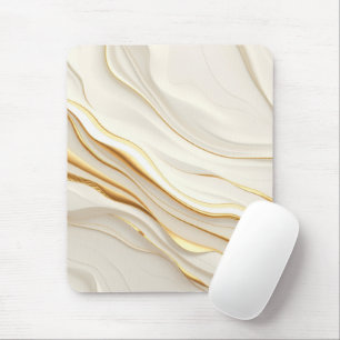 "Üppige Gold- und Crememarmonswirbel" Mousepad