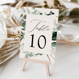 Üppige Grün-Hochzeit Tischnummer