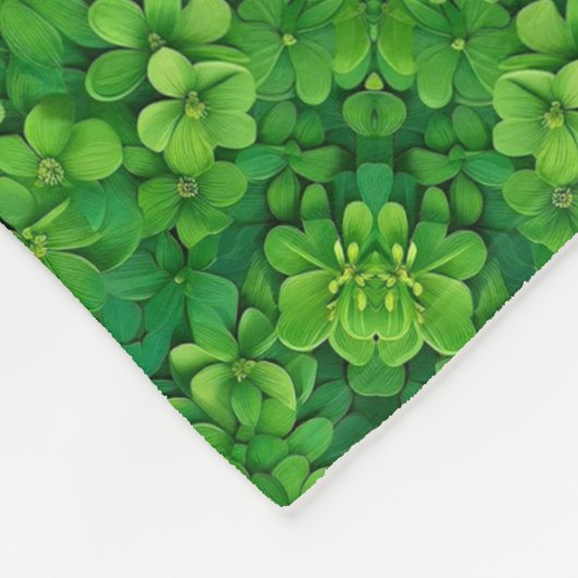 Üppige grüne Kleedecke Fleecedecke (Ecke)