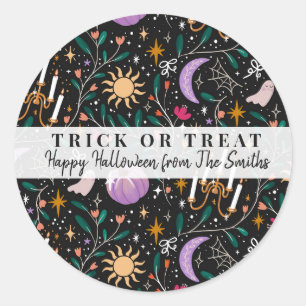 Üppige Halloween-Süßigkeiten-Trick-or-Treat-Anpass Runder Aufkleber