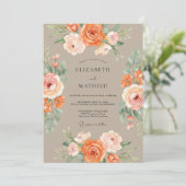 Üppige herbstliche Hochzeit Einladung (Stehend Vorderseite)