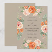 Üppige herbstliche Hochzeit Einladung (Vorne/Hinten)