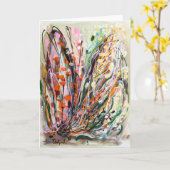 Üppige Leben-Karte Karte (Gelbe Blume)