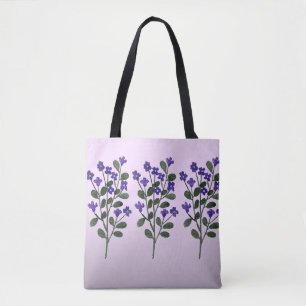 Üppige lila Blumen-Tasche, lila Wildblumen-Tasche Tasche