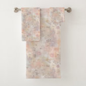 üppige Pony auf sanftem Hintergrund Badhandtuch Set (Insitu)