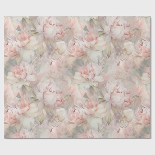 üppige Pony auf sanftem Hintergrund Geschenkpapier (Flach)