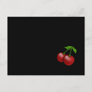 Üppige Retro-Kirschen Postkarte
