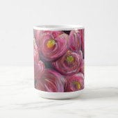 Üppige rosa Blumenmalerei Kaffeetasse (Mittel)