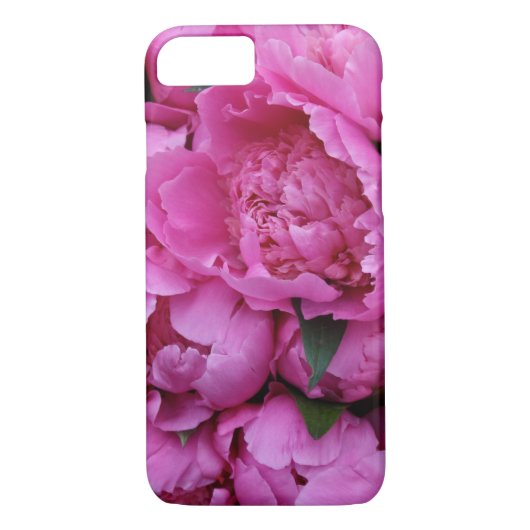 Üppige rosa Pfingstrosen-Blumen Case-Mate iPhone Hülle (Rückseite)