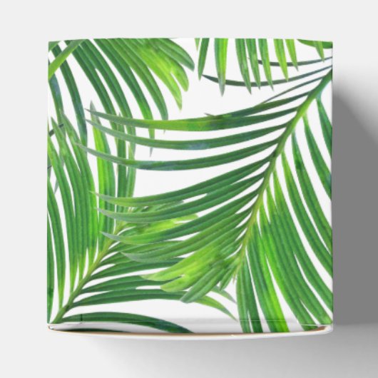 üppige tropische Blätter aus Palmen Geschenkschachtel (Oben)