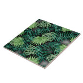 üppige tropische Blätter, Waldgrün, Fliese (Seite)