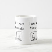 Üppige Wort-Tasse der periodischen Tabelle Kaffeetasse (Mittel)