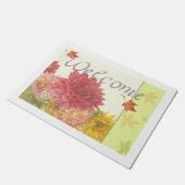 Üppiger Fall-botanisches Willkommen Fußmatte (Schrägansicht)