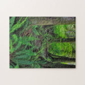 Üppiger grüner Wald Landschaft Puzzle (Horizontal)