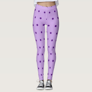 Üppiger Lavendel Lila Punktierte Flieder Leggings