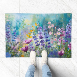 Üppiger, lebendiger floraler Willkommens-Teppich Fußmatte