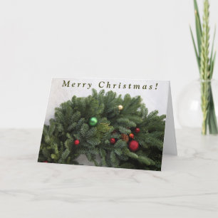 Üppiger WeihnachtsKranz Feiertagskarte