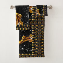 Üppiger Wirbel Voll Flüssig Gold Schwarz Monochrom