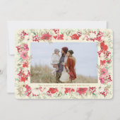 üppiges blumenschönes Weihnachtsfest botanisches F Feiertagskarte (Vorderseite)