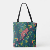 Üppiges Dschungel-Tiermuster Tasche (Rückseite)
