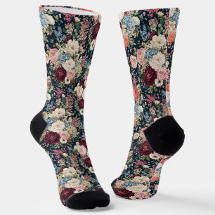 Üppiges, exklusives Blumenmarkt-Blumenbouquet Socken