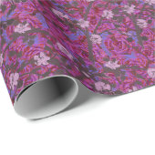 Üppiges Frosting-Rosengarten-Geschenkpapier Geschenkpapier (Rolleneckpunkt)