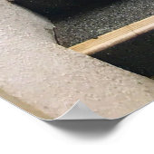 Üppiges Grün über Steintreppen Poster (Ecke)