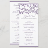Üppiges Hochzeitsprogramm | Lavendel-Lila Programm (Vorne/Hinten)