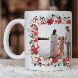 üppiges klassisches Blumenfest botanisches Foto Kaffeetasse