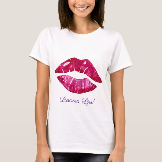 Üppiges Lippen-Design Damen T-Shirt (Vorderseite)
