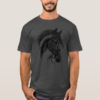 Üppiges Pferd mit Mähne Pferd Dressur Reitsport Mä T-Shirt