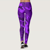 Üppiges Sassy Mädchen lila Blacklight Camouflage Leggings (Rückseite)