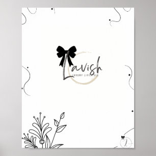 Üppiges Signature-Bogen-Blumen-Wandposter-Design Poster