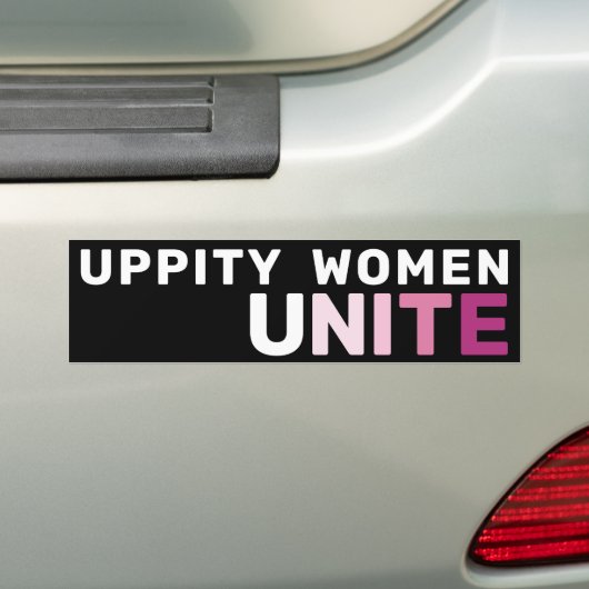 Uppity Women Unite Bold Pink Feminist Empowerment Autoaufkleber (Auf Auto)