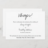 "Upps!" Humorvolle verspätete Hochzeitserklärung Einladung (Vorne/Hinten)