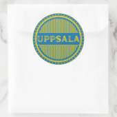 Uppsala City Pride Emblem – Swedish Identity Runder Aufkleber (Tasche)