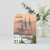Uppsala Kathedrale in Uppsala Schweden Postkarte (Stehend Vorderseite)
