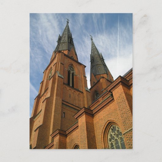 Uppsala Kathedrale Schweden Postkarte (Vorderseite)
