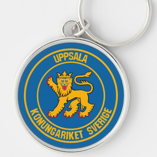 Uppsala Round Emblem Schlüsselanhänger (Vorne)