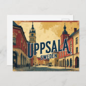 Uppsala Schweden die Stadt des Wissens und der Ges Postkarte (Vorne/Hinten)